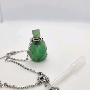 1.5" Green Fluorite Essential Oil Pendant